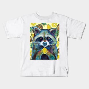 Summer Sweets CUTE RACCOON With Pineapple Kids T-Shirt